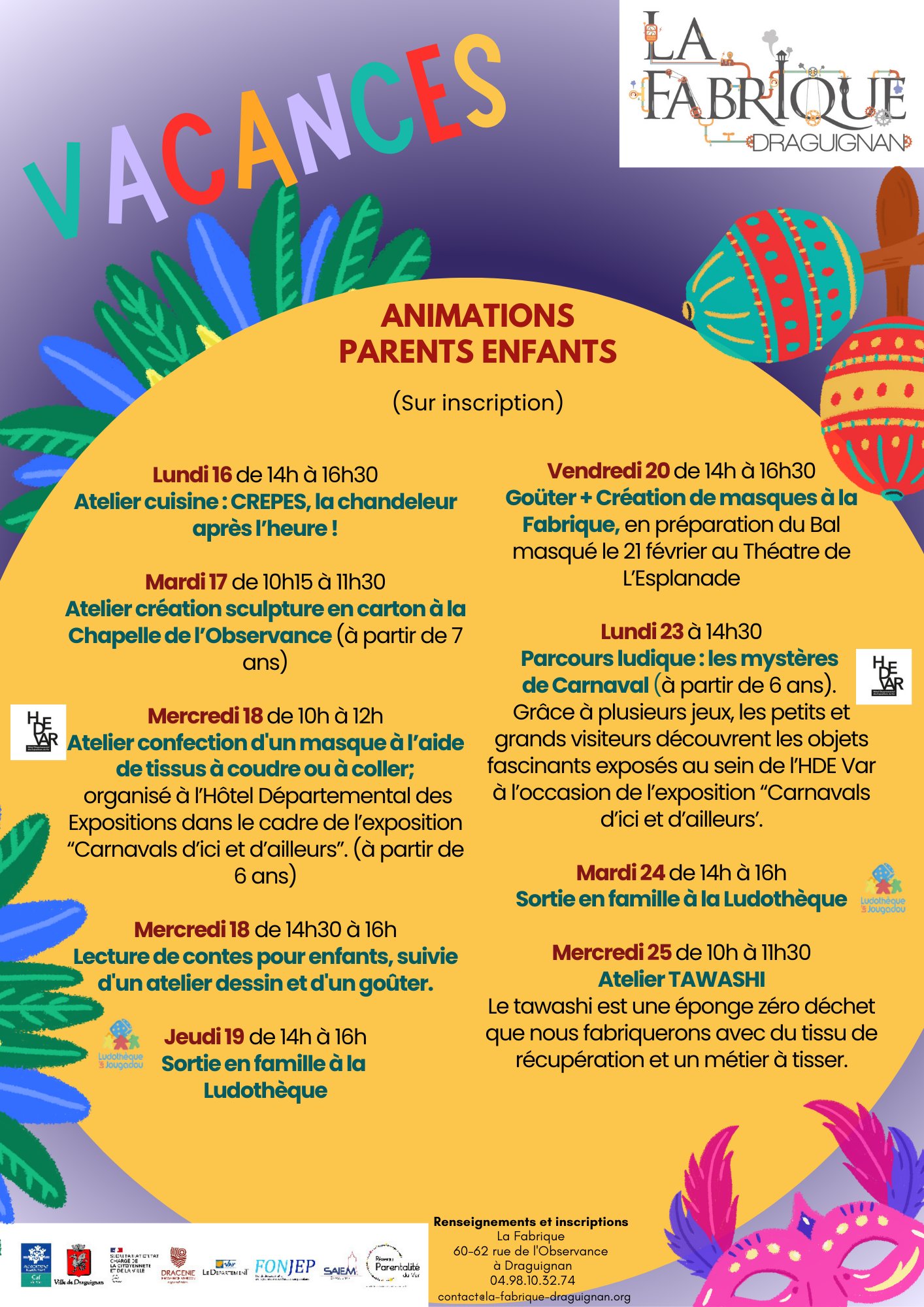 Programme de février 2026