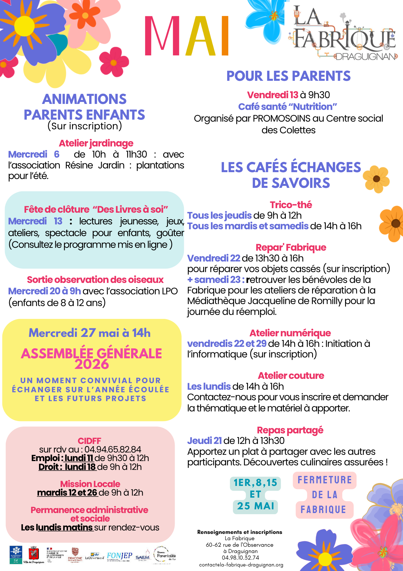 Programme de mai 2026