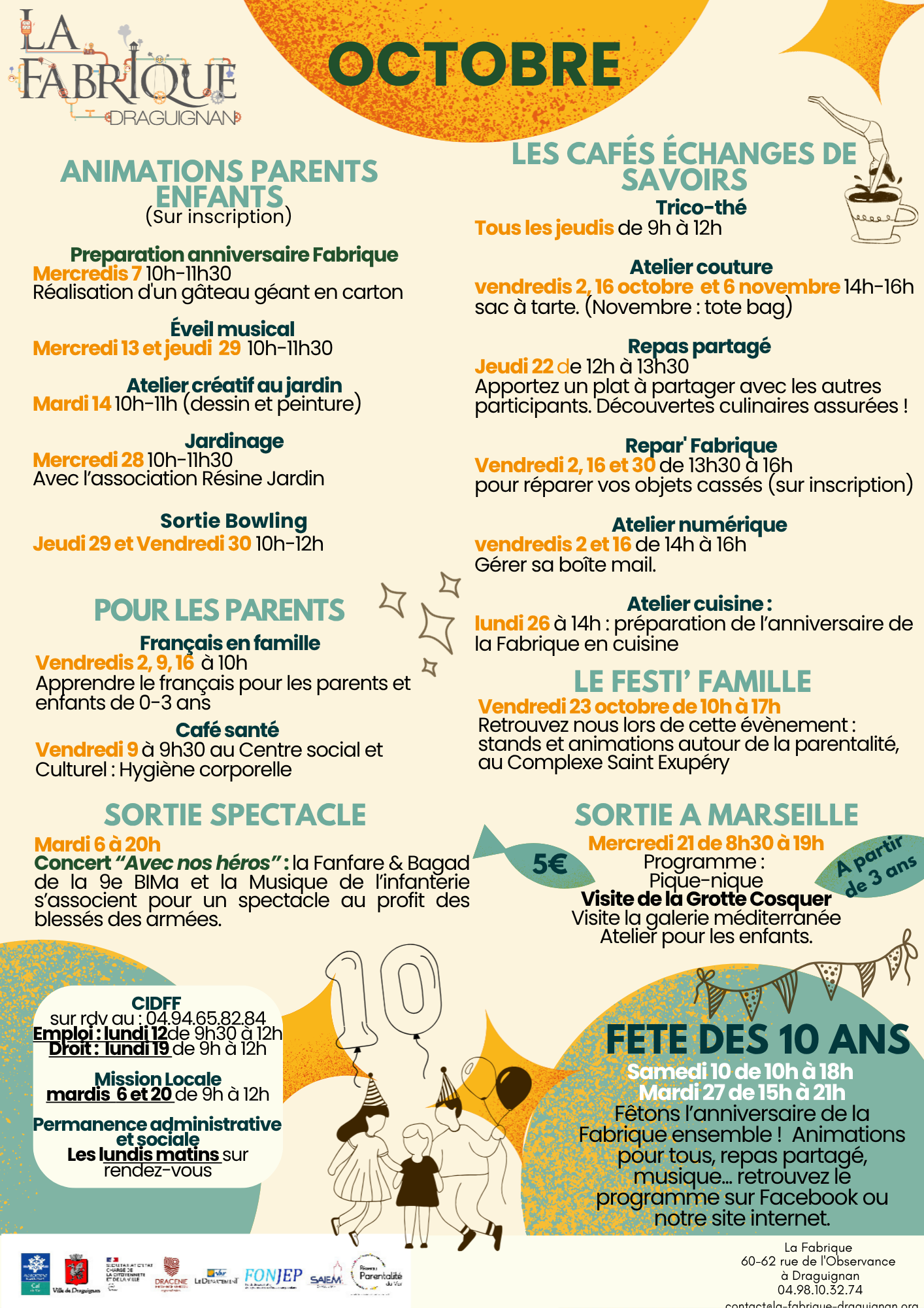 Programme de octobre 2026